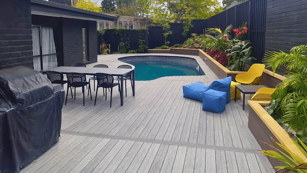 Custom pool surround construction by Edge Outdoor Living, Sunshine Coast Queensland